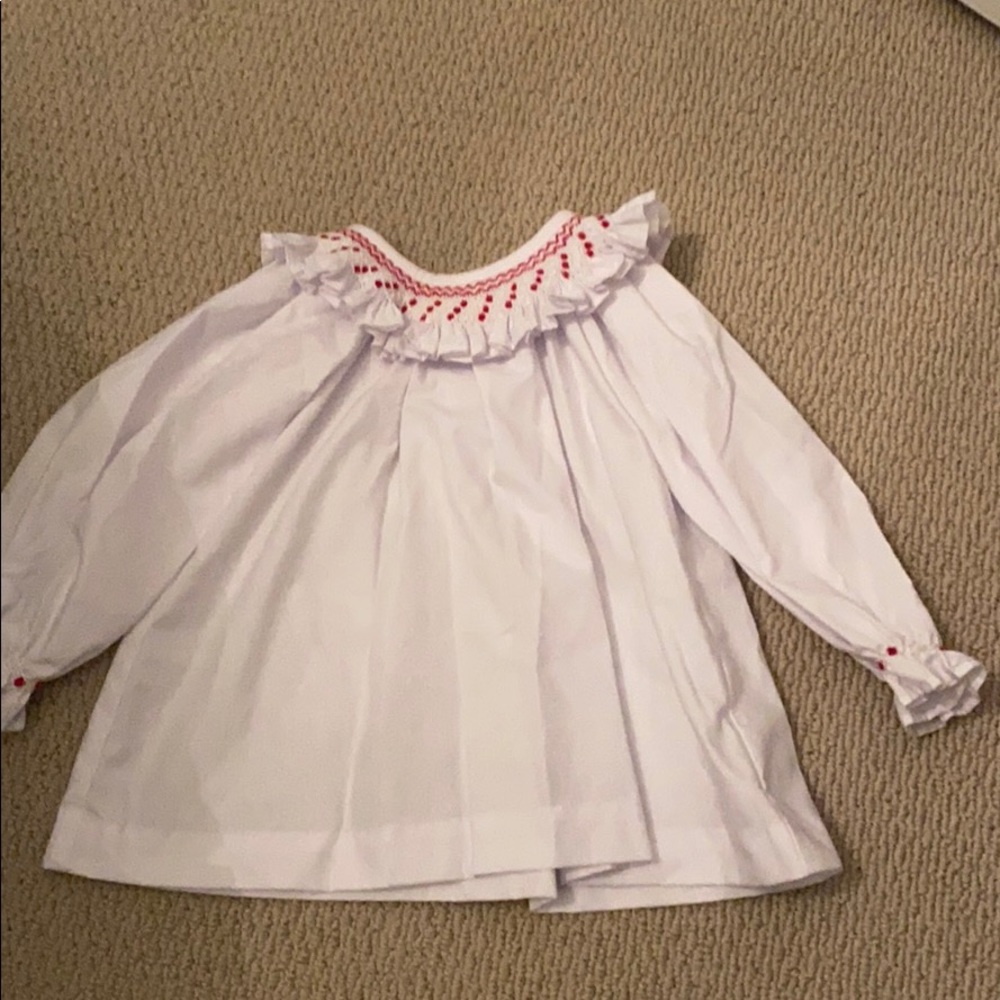 EUC ZUCCINI smocked blouse size 12 mo